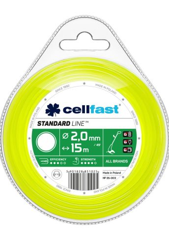CELLFAST - Żyłka tnąca STANDARD – okrągła 2,0 mm 15 m