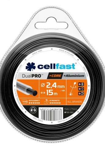 CELLFAST - Żyłka tnąca z rdzeniem Dual PRO™ - okrągła 2,4 mm 15 m